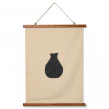 Minimalistische schwarze Vase