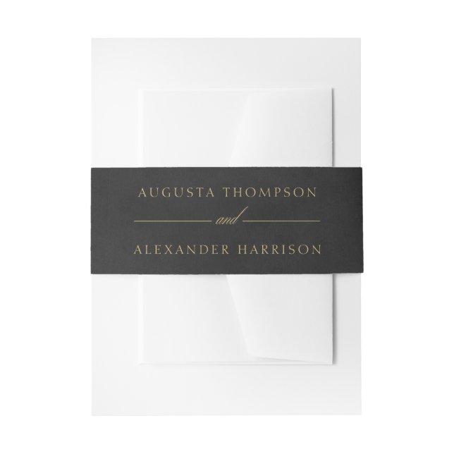 Minimalistische Schwarze Velvet Textur Nachahmung Einladungsbanderole (Vorderseite Beispiel)
