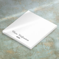 Minimalistische Schwarzweiß-Schrift Personalisiert