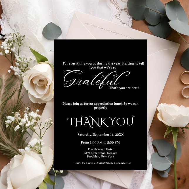 Minimalistische Schwarzweiß-Skripterkennung Einladung (Von Creator hochgeladen)