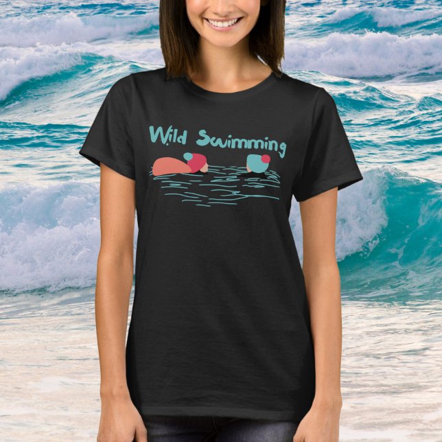 Minimalistische Schwimmfreunde in Wolkenhüten T-Shirt (Von Creator hochgeladen)