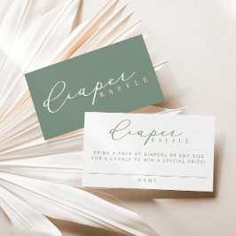 Minimalistische Script-Baby-Duschdusche Windeln Ra Platzkarte