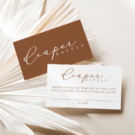 Minimalistische Script-Baby-Duschdusche Windeln Ra Platzkarte