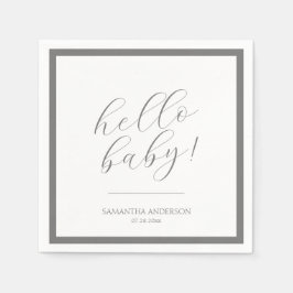 Minimalistische Script Baby-Dusche Serviette