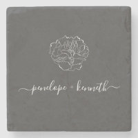 Minimalistische Script-Blume Schwarz-weiß Personal