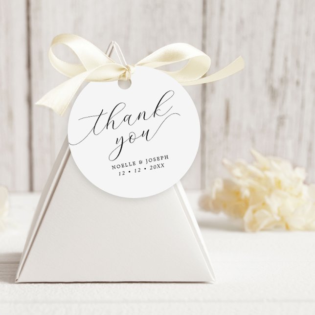 Minimalistische Script-Hochzeit Vielen Dank Geschenkanhänger (Von Creator hochgeladen)