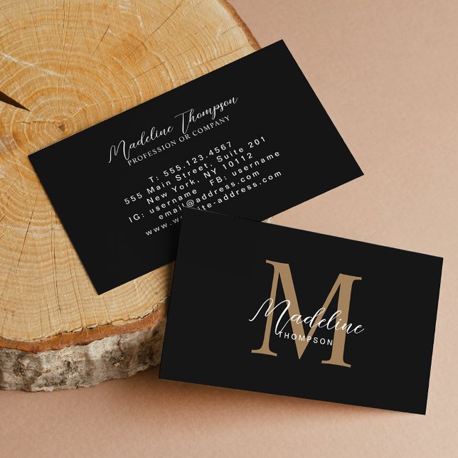 Minimalistische Script-Kalligrafie Visitenkarte (Von Creator hochgeladen)