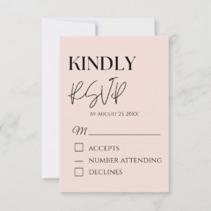 Minimalistische Script-RSVP-Karte Elegant Handwr RSVP Karte
