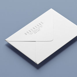 Minimalistische Script-Rücksendeadresse-Briefmarke Permastempel