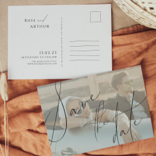 Minimalistische Script Save The Date Einladung Pos
