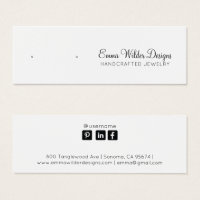 Minimalistische Script-Stuhl-Ohrring-Display-Karte