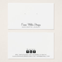 Minimalistische Script-Stuhl-Ohrring-Display-Karte