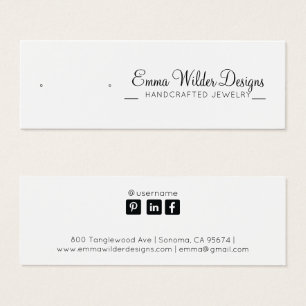 Minimalistische Script-Stuhl-Ohrring-Display-Karte