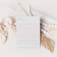 Minimalistische Script Time Kapsel Kinderduschkart