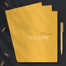 Minimalistische Script Typografie Mustard Yellow