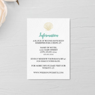 Minimalistische Seashell Wedding Card Begleitkarte