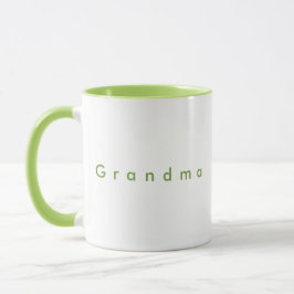 Minimalistische Seite Grüner benutzerdefinierter T Tasse