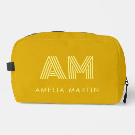 Minimalistische Senfgelb und Blassgelbe Accessoire Waschbeutel