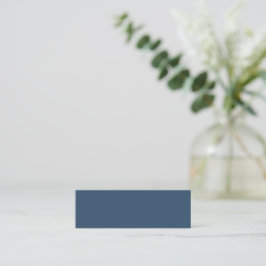 Minimalistische Serious Blue Mini Business Card Visitenkarte