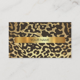 Minimalistische Shiny Gold Jaguar Vip Business Car Visitenkarte