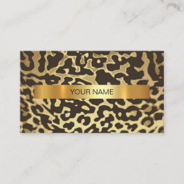 Minimalistische Shiny Gold Jaguar Vip Business Car Visitenkarte
