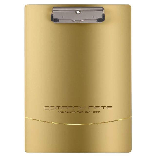 Minimalistische Shiny Imitate Gold Hintergrund Klemmbrett (Vorderseite)