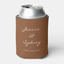 Minimalistische Sienna Brown Script Wedding Custom