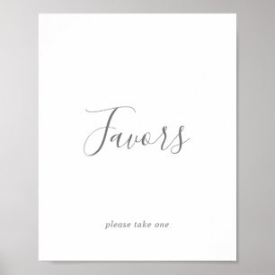 Minimalistische Silber-Gastgeschenke Hochzeiten Un Poster