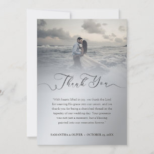 Minimalistische Silberhochzeit Dankeschön-Karte mi Dankeskarte