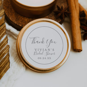 Minimalistische silberne Dankeschön-Geschenke für Runder Aufkleber