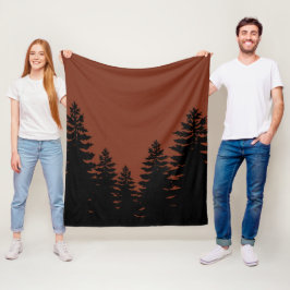 Minimalistische Silhouette Fleecedecke