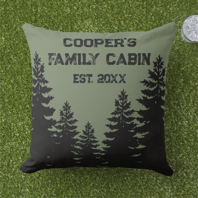 Minimalistische Silhouette Kissen (Gras)