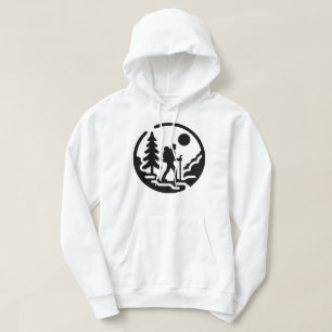 Minimalistische Silhouette mit Naturlandschaft Hoodie
