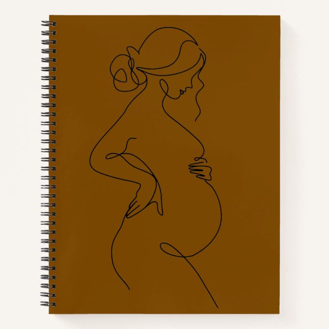 Minimalistische Silhouette Sticker - Art Notizbuch (Vorderseite)