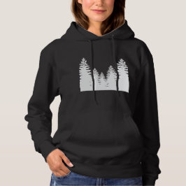 Minimalistische Silhouette von Kiefern Hoodie