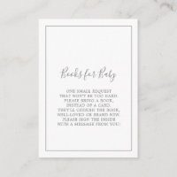 Minimalistische Silver Baby Showbücher für Baby