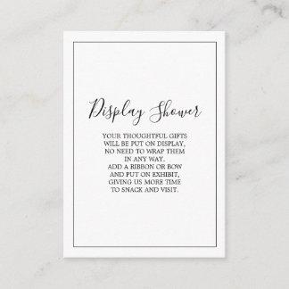 Minimalistische Silver Display Showkarte Begleitkarte