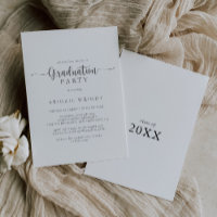 Minimalistische Silver Graduation Party