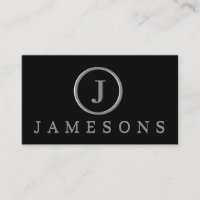 Minimalistische Silver Monogram Logo-Embossed Effe