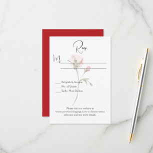 Minimalistische Single Stechfloralkarte RSVP Karte