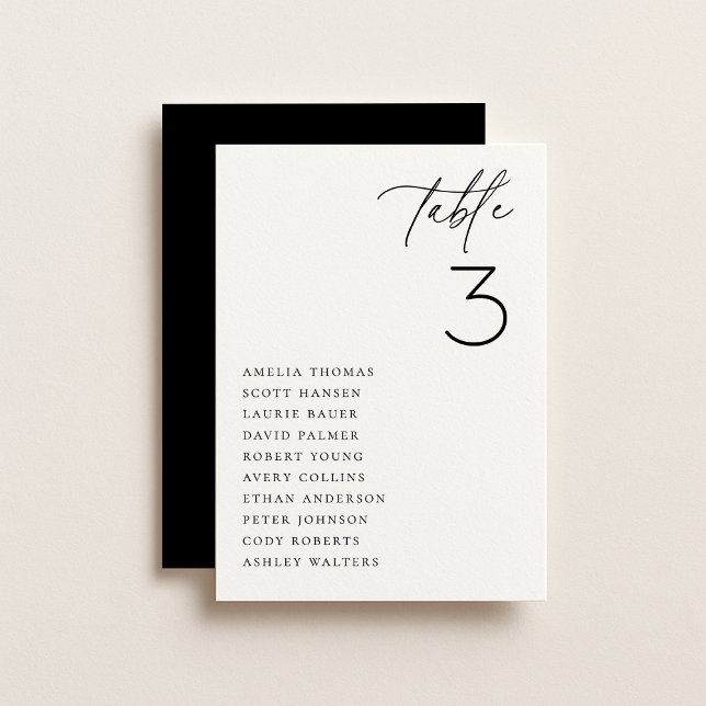 Minimalistische Sitzkarte für Hochzeitstische Einladung (Von Creator hochgeladen)