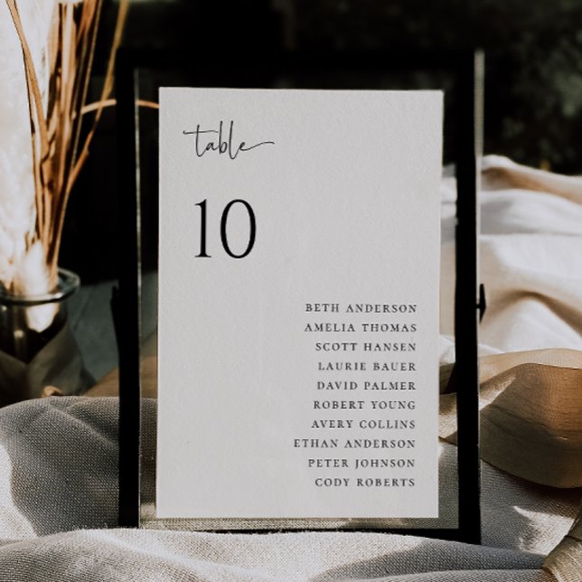 Minimalistische Sitzkarte für Hochzeitstische Einladung (Von Creator hochgeladen)