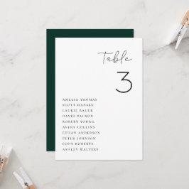 Minimalistische Sitzkarte für Hochzeitstische Einladung