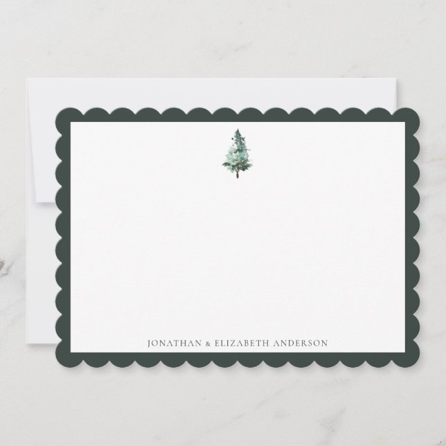 Minimalistische Skalpine-Winterkarte Feiertagskarte (Vorderseite)