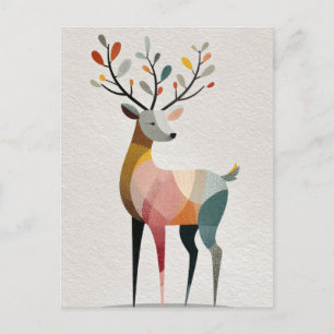 Minimalistische skandinavische Weihnachtsmänner Postkarte