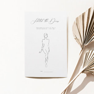 Minimalistische Skizze Das Brautparty Dress