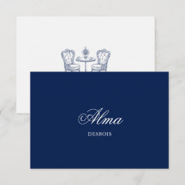 Minimalistische Skizze Hochzeitsessen Platzkarte