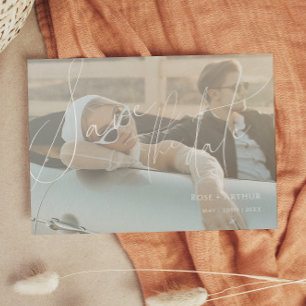 Minimalistische Skript Flache Hochzeitseinladungsk Einladung