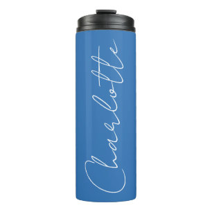 Minimalistische Skript-Typografie Name Personalisi Thermosbecher