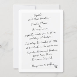 Minimalistische Skripthandschrift Schriftliche Typ Einladung